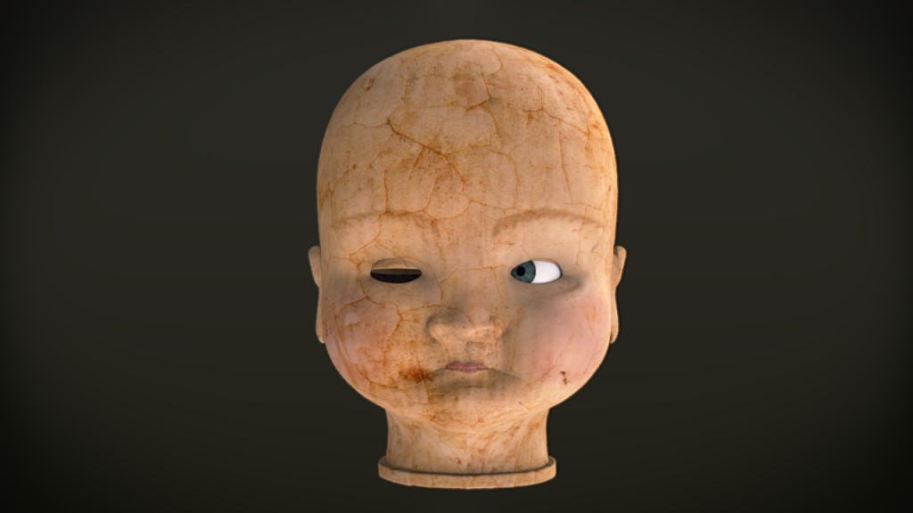 Creepy Antique Doll Head preview image 1